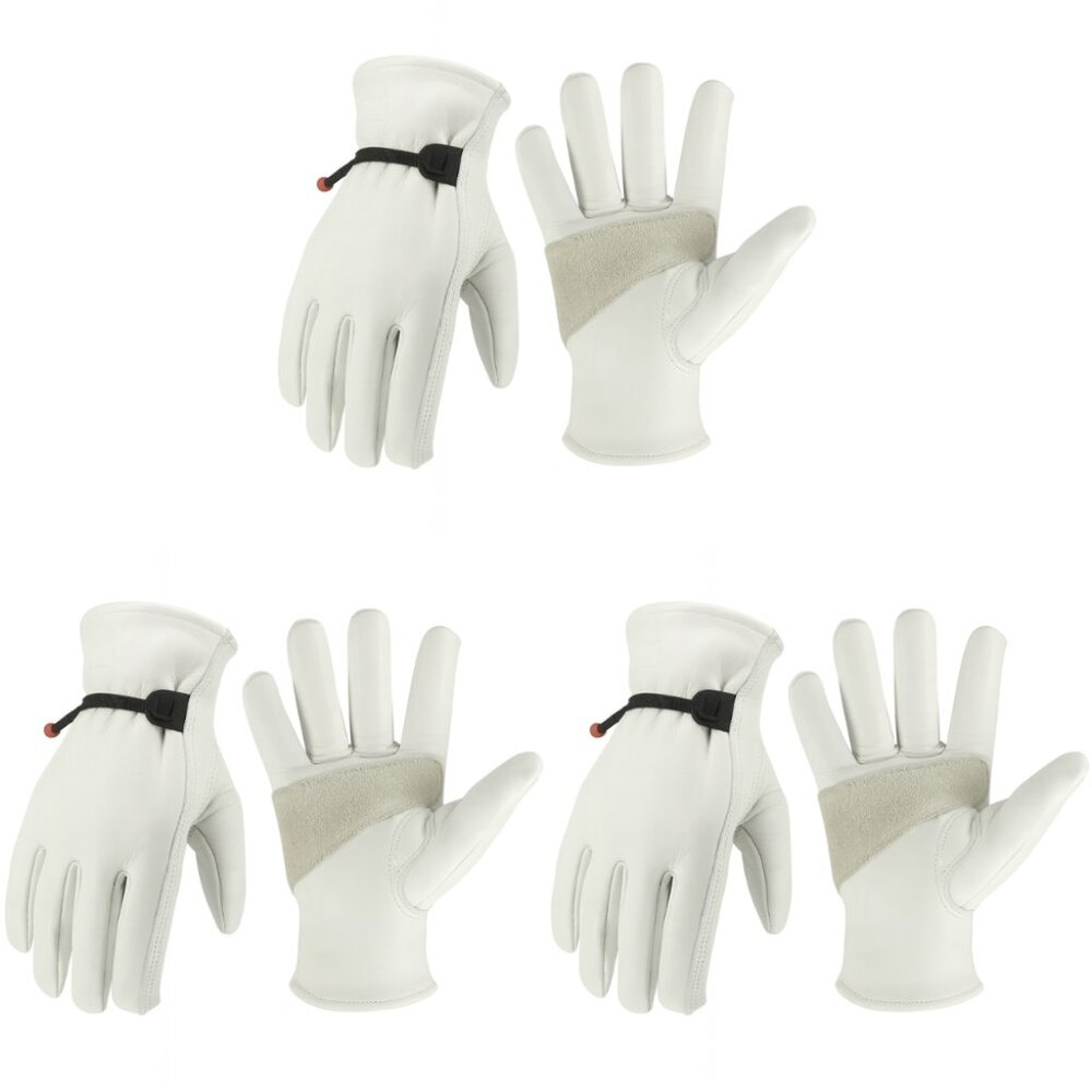 PAKNADA Goatskin Dori Gloves 3Pair Durable Safety for Outdoor, Industrial Gloves
